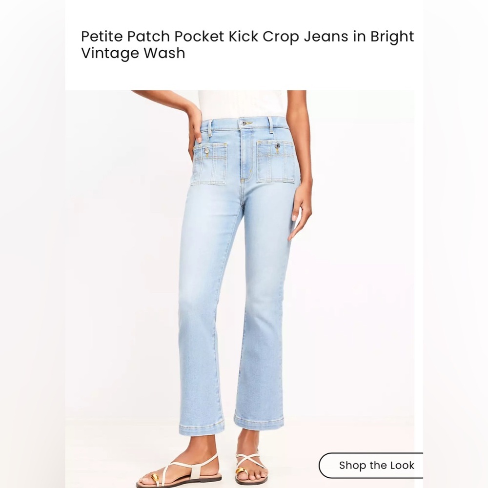 LOFT Bright Vintage Wash Kick Crop Jeans 27P